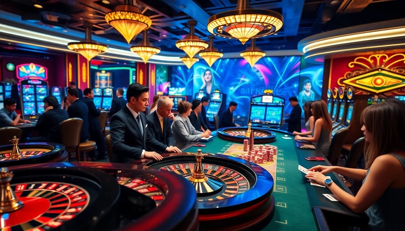 Engaged players enjoying online casino games at https://rr88c.pro/ with excitement and big wins.