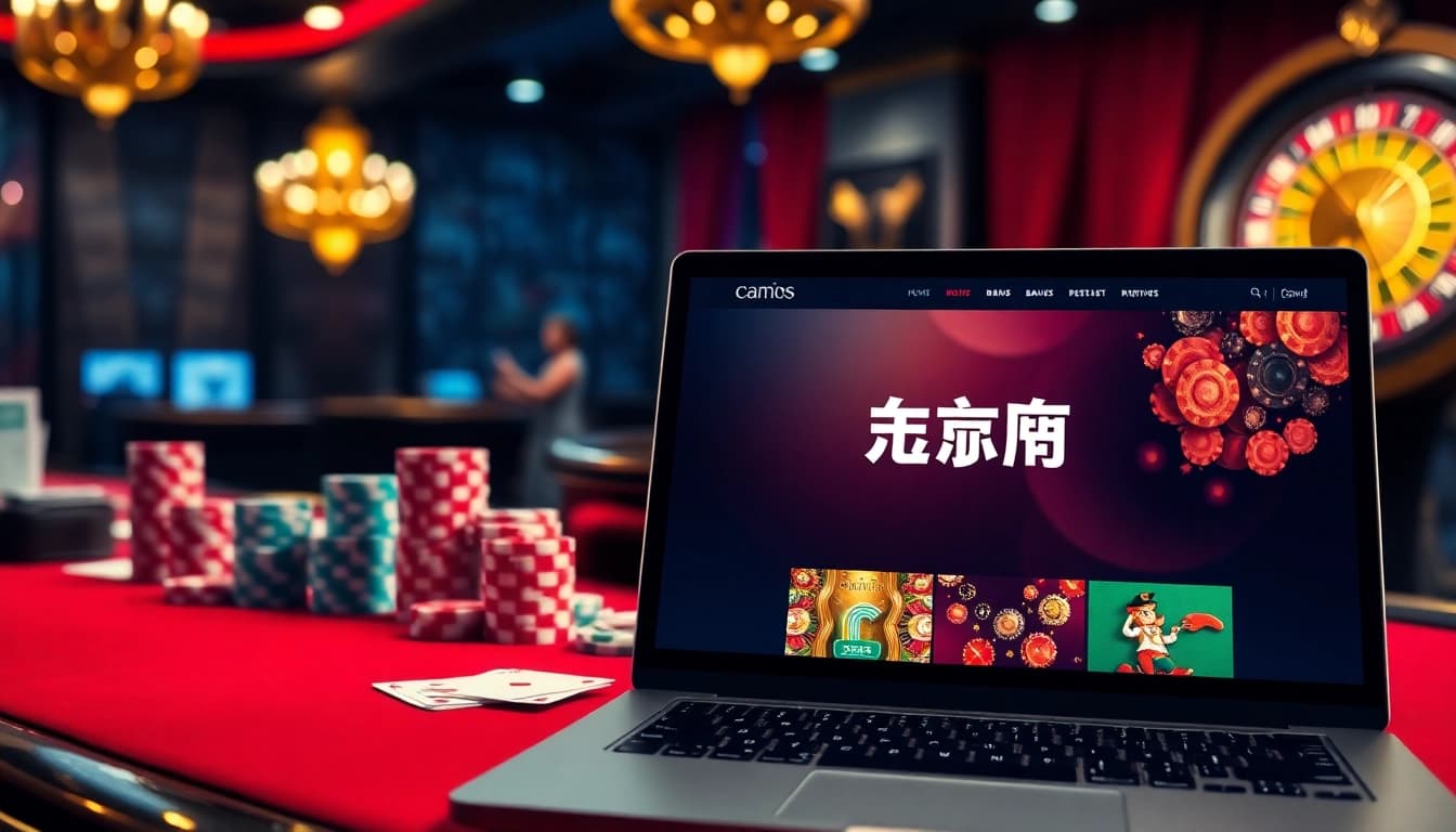 Log in to access the thrilling poker table action in a luxury casino.