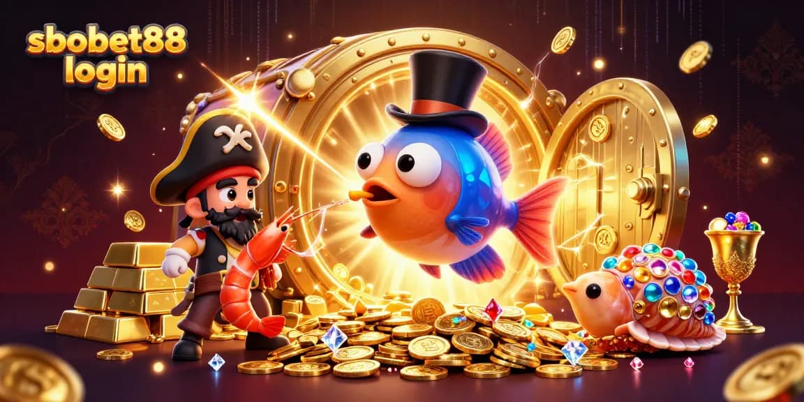 Activate sbobet88 login to discover gaming excitement with a deep-sea anglerfish, shrimp pirate, and gem-filled snail.