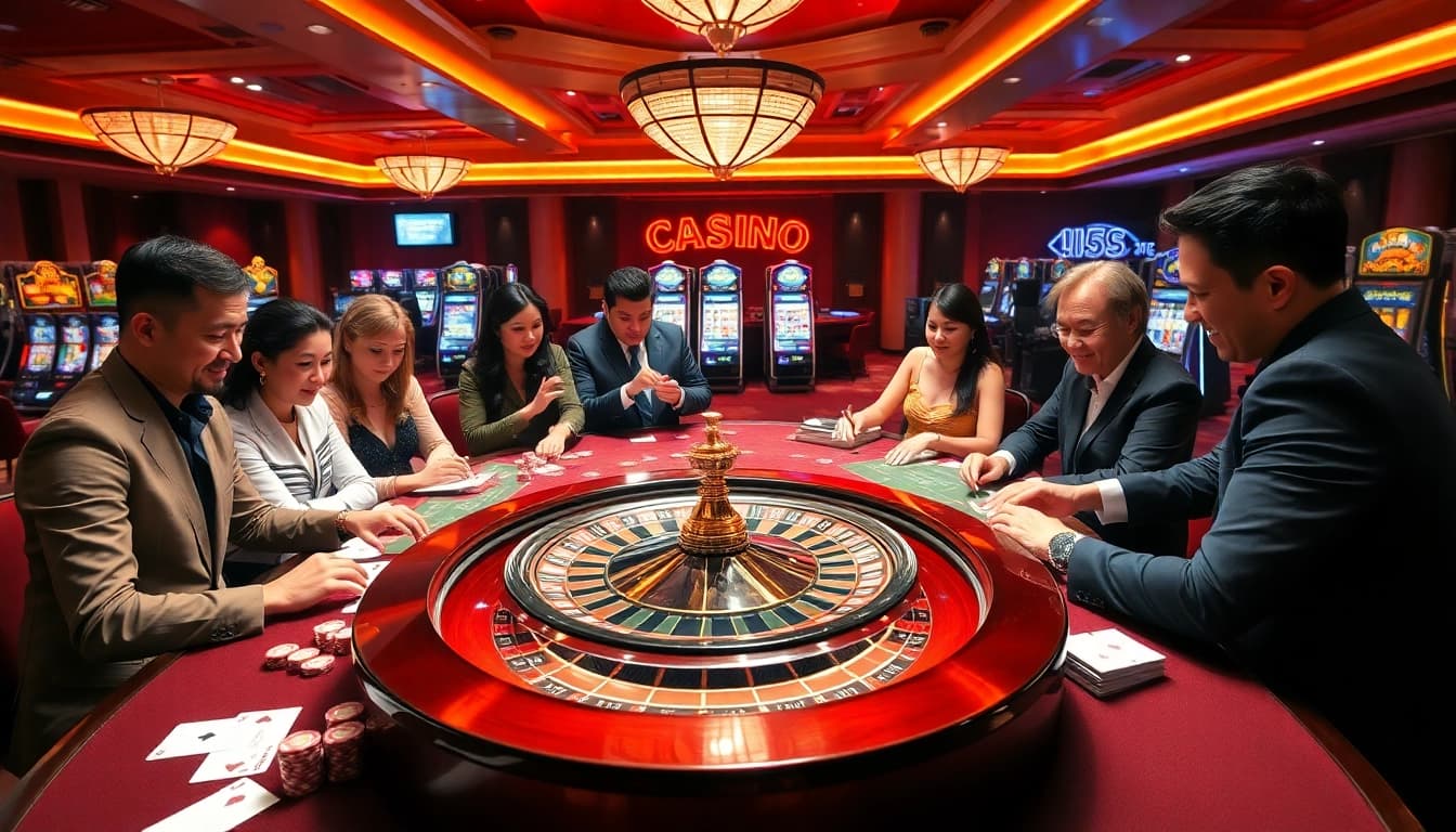 Experience thrilling gameplay at https://bl555.tech/ with a vibrant casino setting full of action.