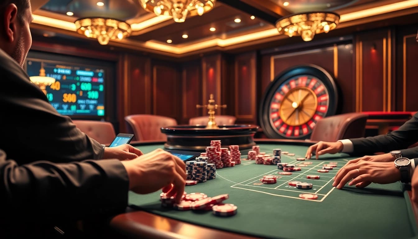 Intense poker game with luxury settings showcasing 888 vi excitement and professional atmosphere.