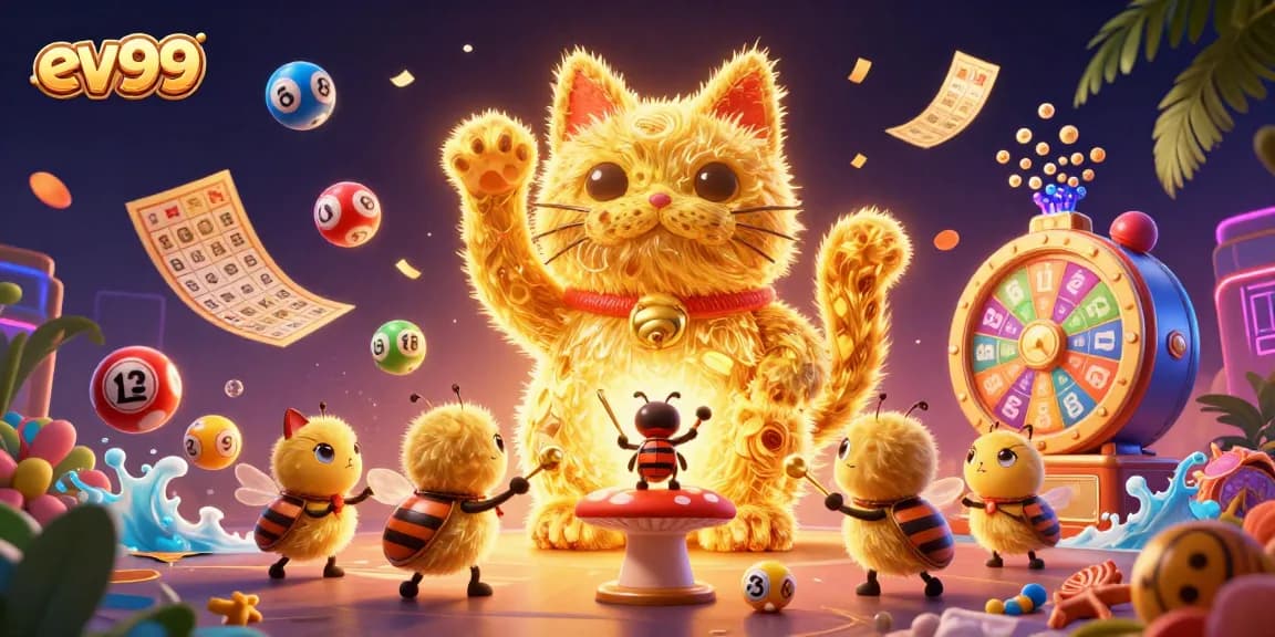 Engage with ev99's vibrant lucky cat casino scene filled with dynamic gaming elements!