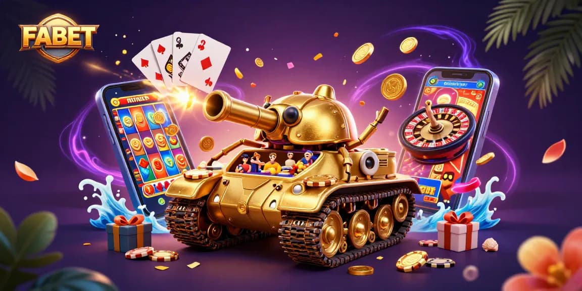 Experience the FABET adventure with a casino in a beetle tank, filled with excitement and luck.
