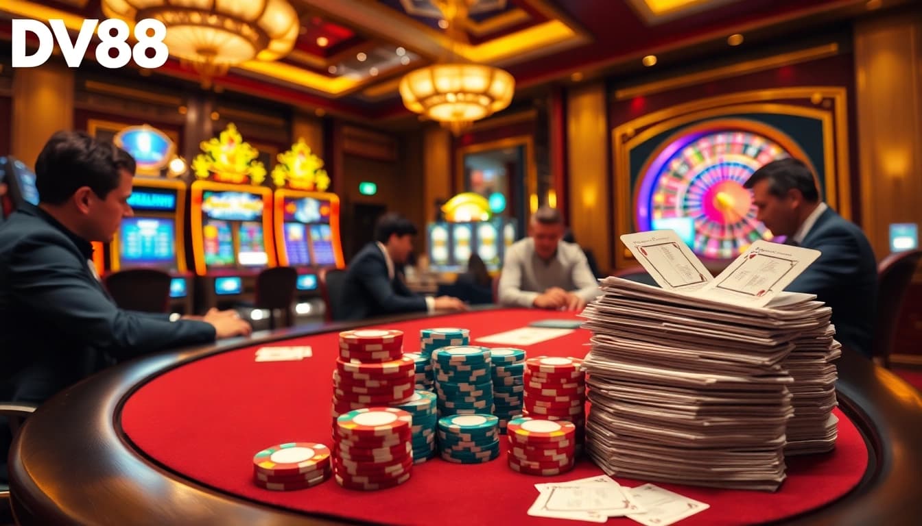 Engage in thrilling casino action at DV88 with exciting poker games and vibrant slot machines.