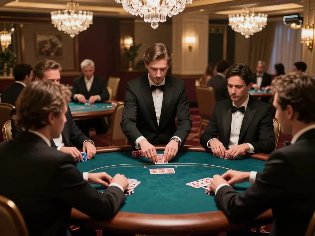Experience high-stakes poker in a luxurious setting with the Link truy cập Vin88 emphasizing strategic gameplay.