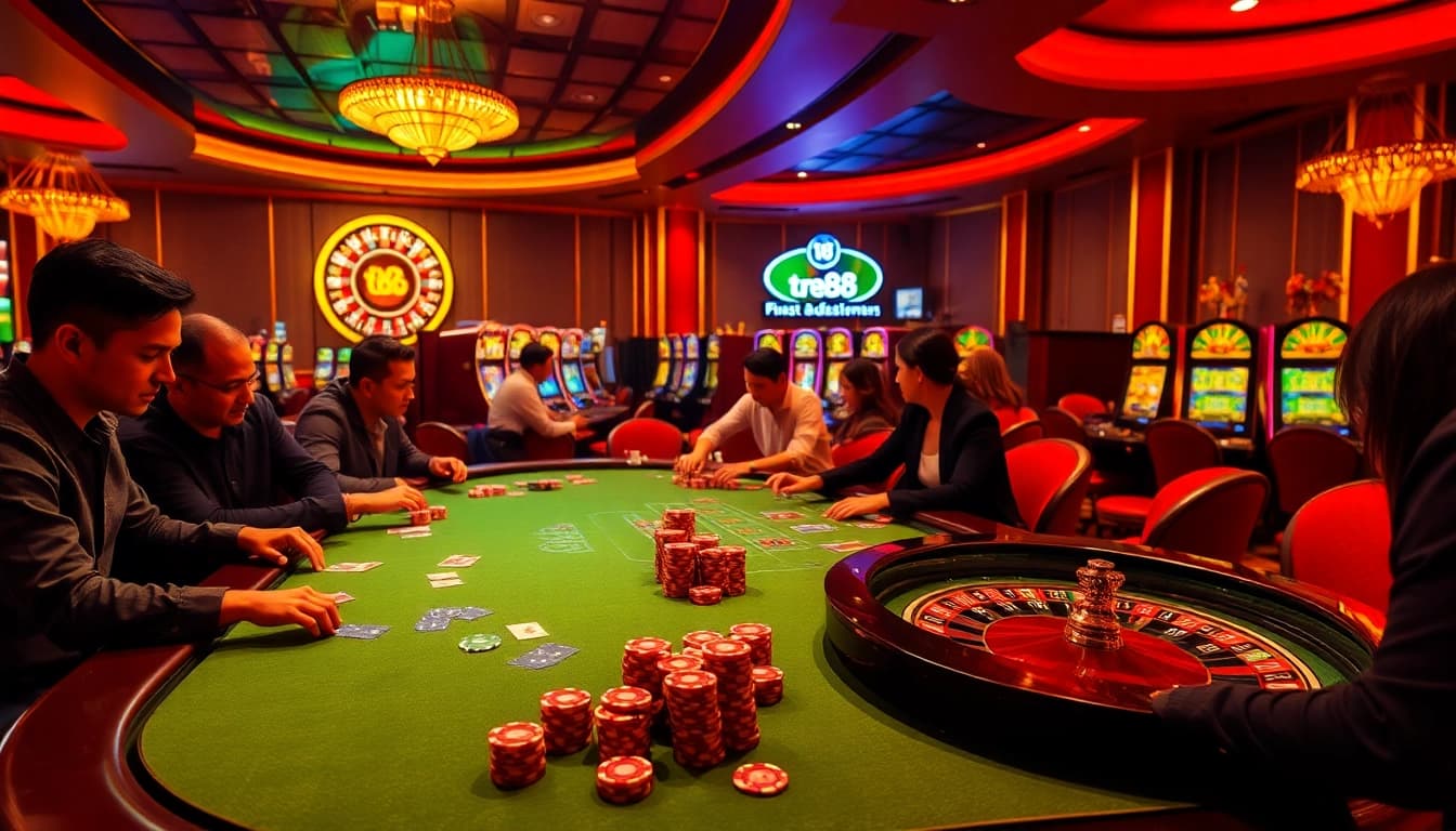 Experience the thrill of high-stakes gaming at a luxury casino with tr88 excitement.