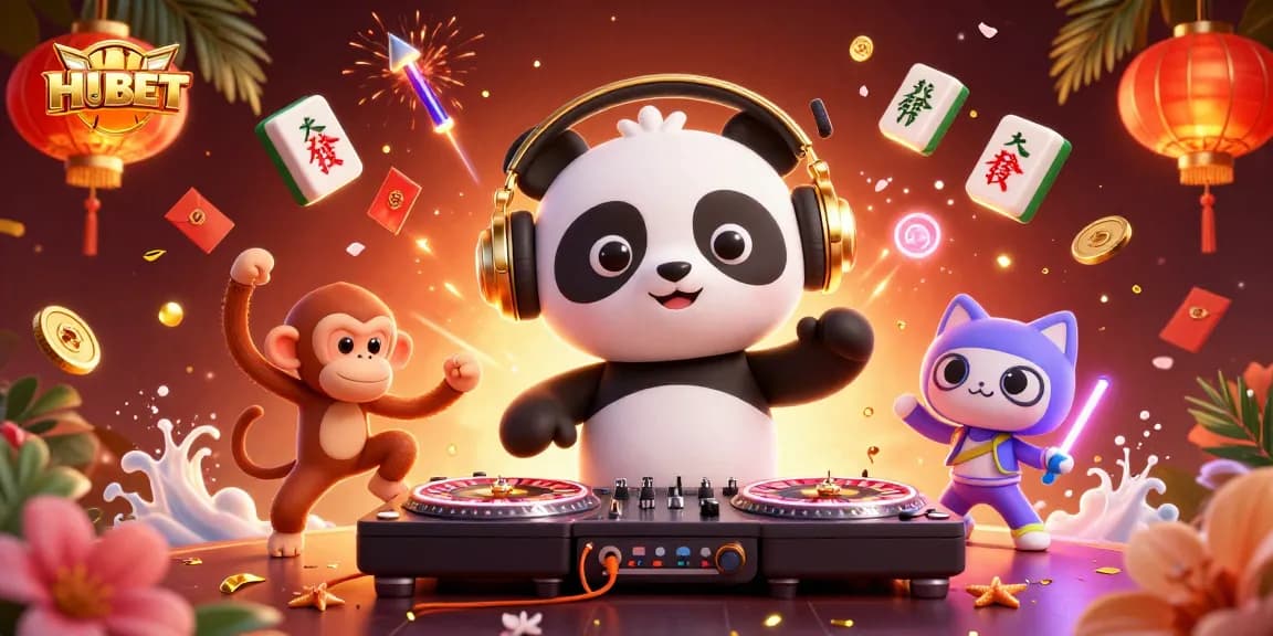Experience thrilling gameplay at HU BET with a vibrant 3D casino scene featuring engaging characters and rich elements.