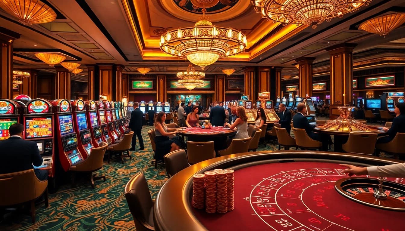 Experience the vibrant thrill of gambling at 888VI COM with players enjoying casino games.