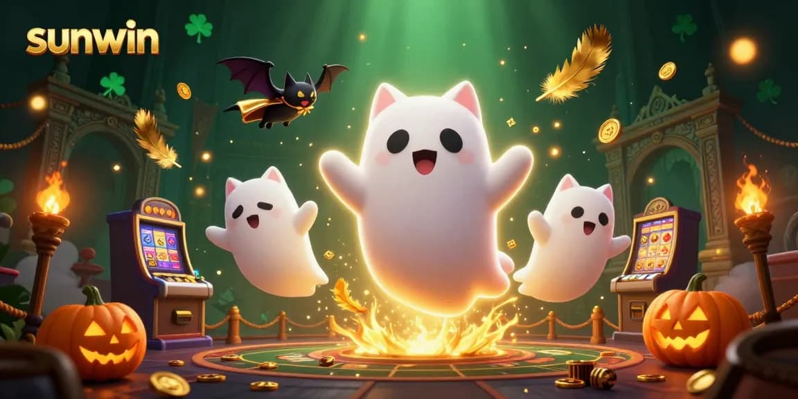 Engage with the sunwin haunted casino scene featuring ghostly characters and thrilling gaming elements.