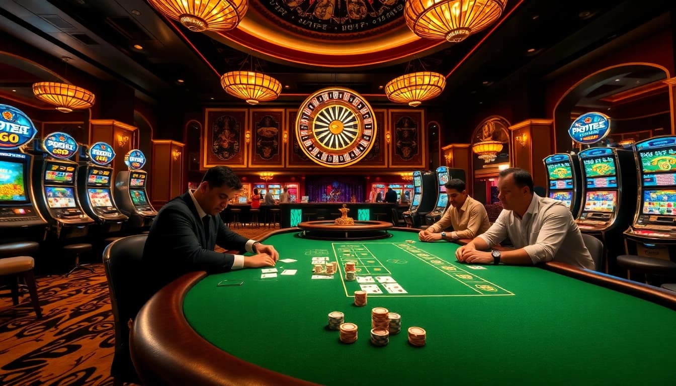 Experience thrilling gameplay at 789bet with excited players at a professional casino table.