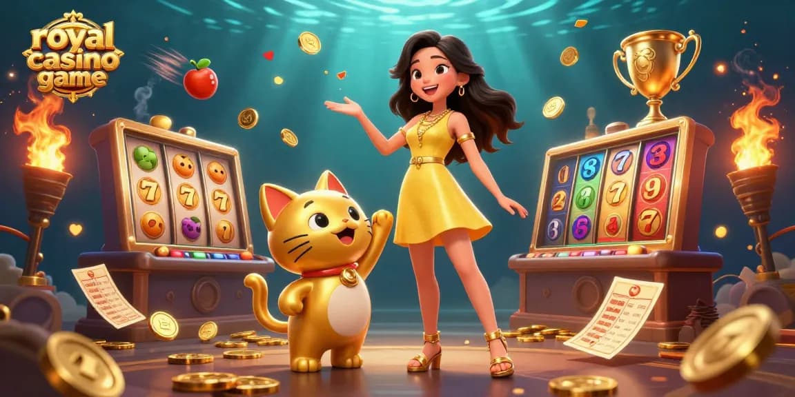 Play the royal casino game and enjoy vibrant 3D slot reels, jackpots, and cheerful interactions.