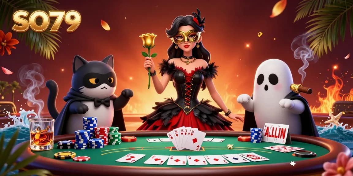 Experience thrilling poker action at SO79 with vibrant gaming characters and rich casino elements.