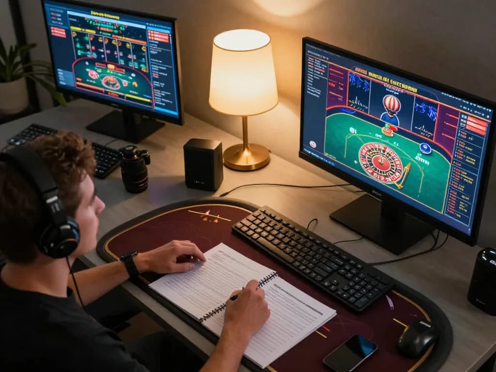 Engaging moment at a hit club online casino with a player immersed in gaming strategy.