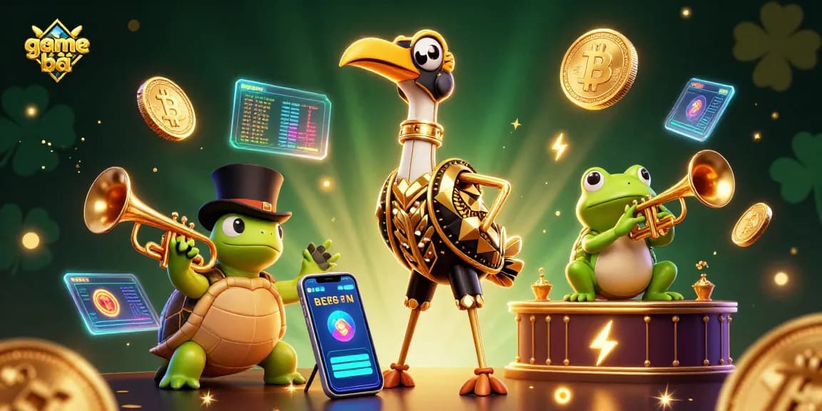 Play the game bài with vibrant 3D characters in a detailed and dynamic casino setting.