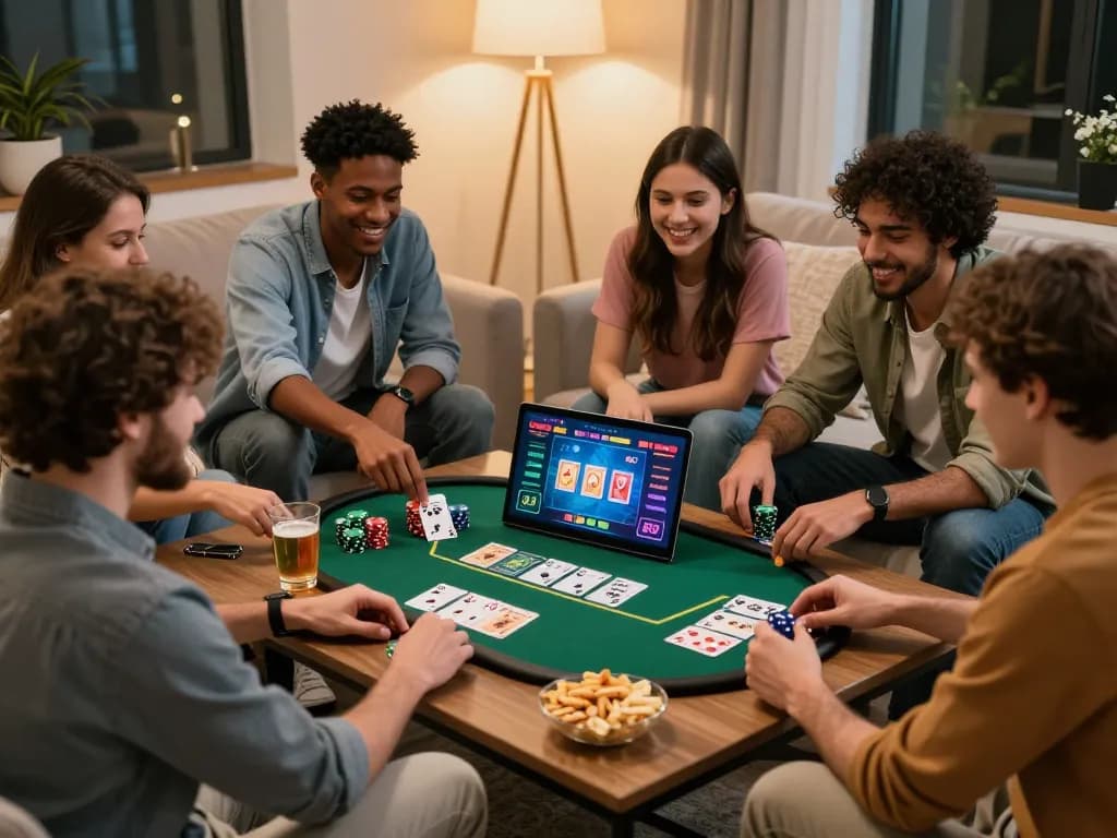 Join friends in an exciting online poker game at ee88, celebrating friendly competition with enthusiasm