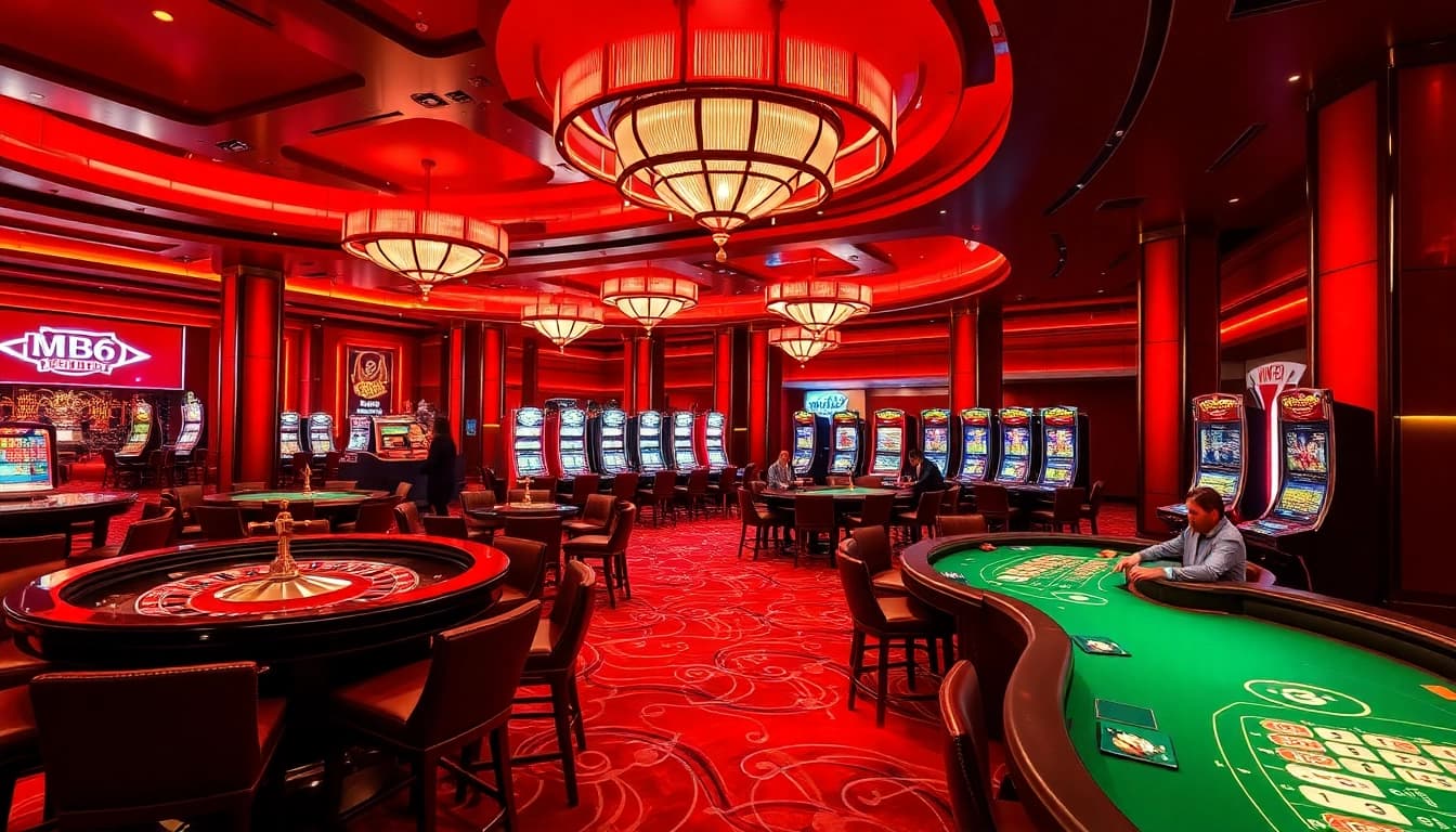 Experience high-stakes gaming at MB66 with professional dealers and thrilling casino elements.