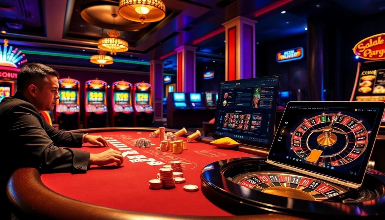Experience the thrill of winning at 888NEW COM through a vibrant casino scene featuring poker, roulette, and online gambling.