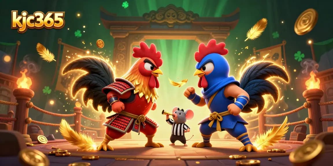 Experience exciting battles with kjc365 as roosters clash in a vibrant casino arena.