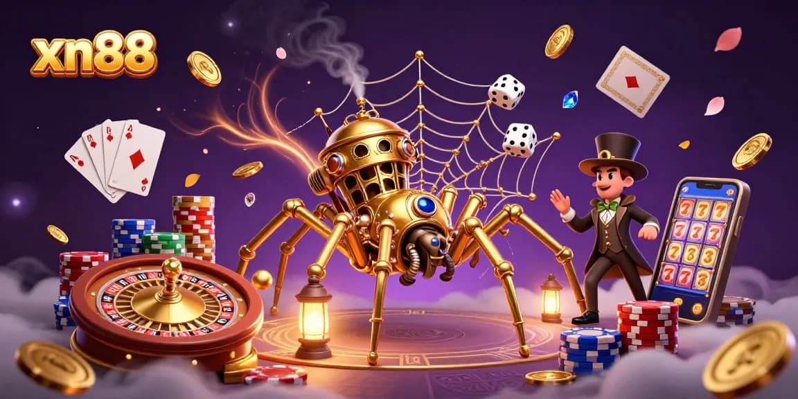 Experience the excitement of xn88's casino charm with captivating characters and vibrant gaming elements.