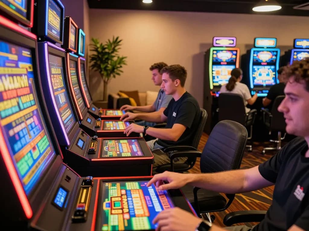 Players enjoying exciting slot games on U888 with vibrant graphics and immersive sound effects