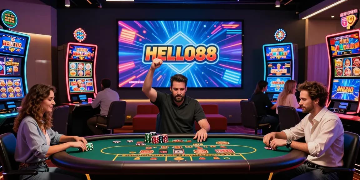 Players enjoying various games on hello88 com in a vibrant online casino environment.