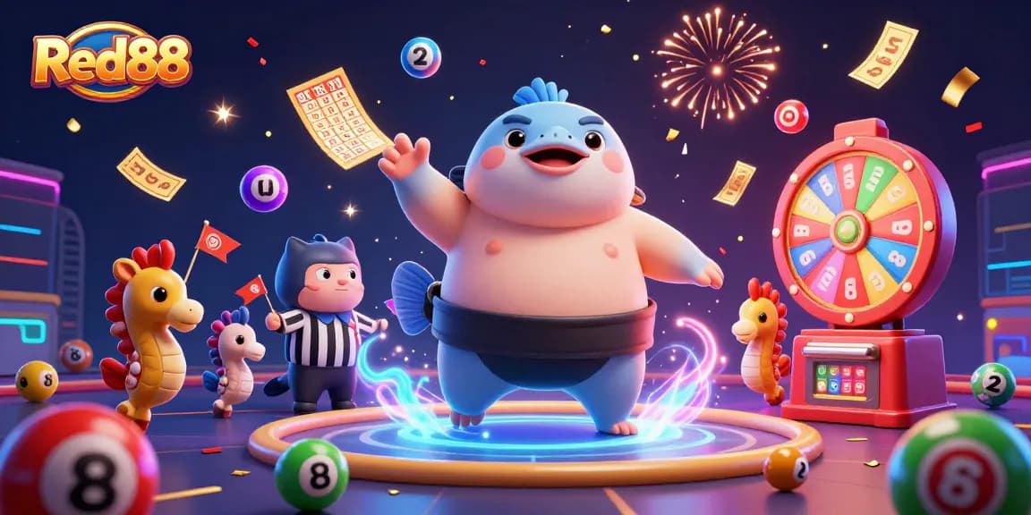 Experience exciting casino fun at Red88 with lively characters and colorful game elements.