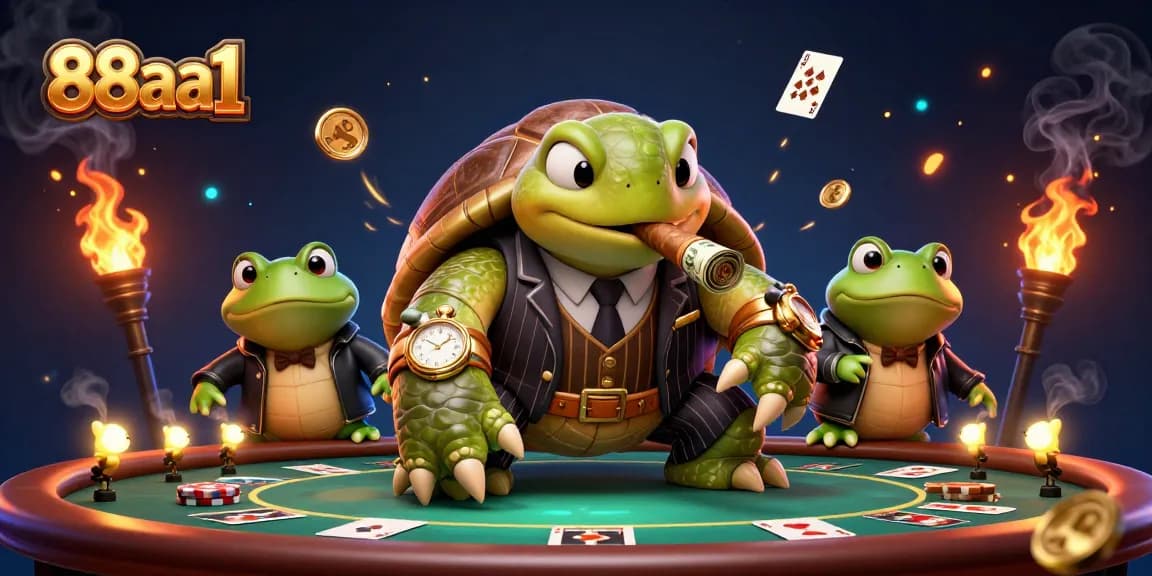 Engage in thrilling gameplay at 88aa1 with poker chips and cards in a lively casino setting.