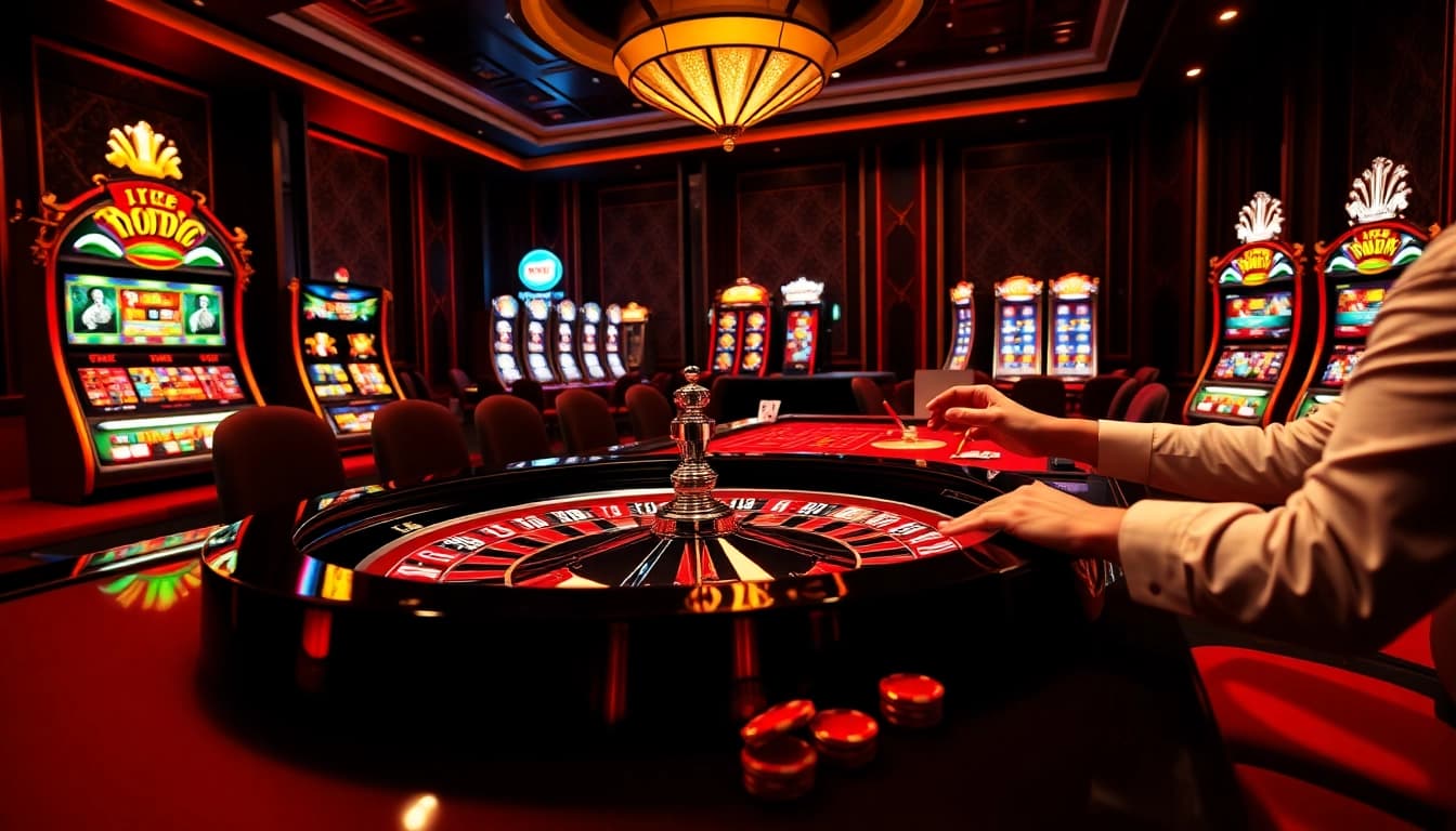 Experience the thrill of RR88 KJC with dynamic gambling action at a luxurious casino.