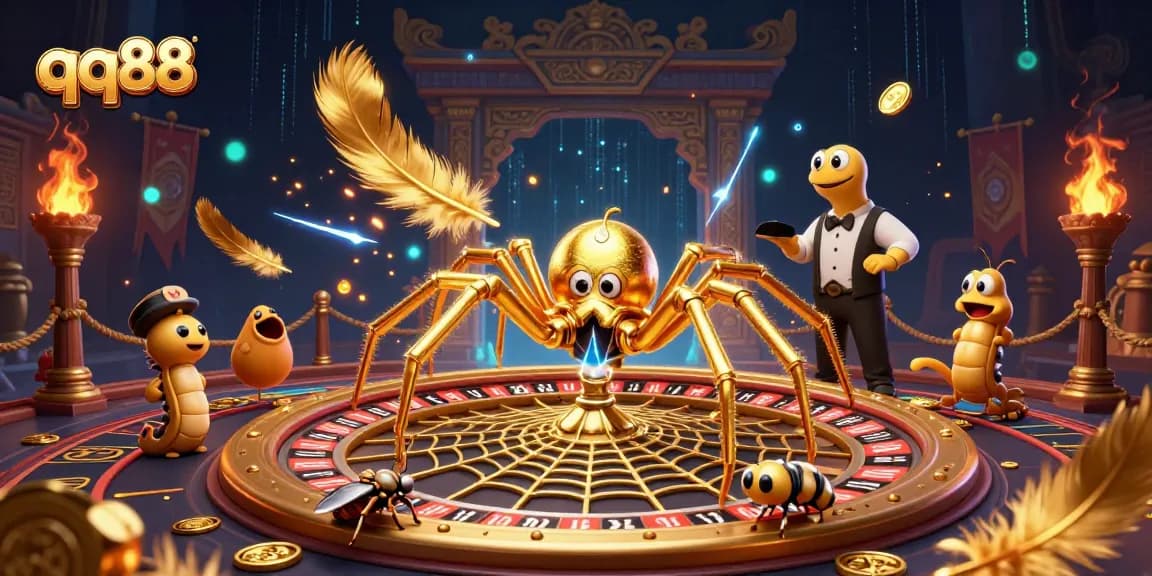 Experience thrilling bets at qq88 with this dynamic online casino scene illustrating excitement and interactivity.
