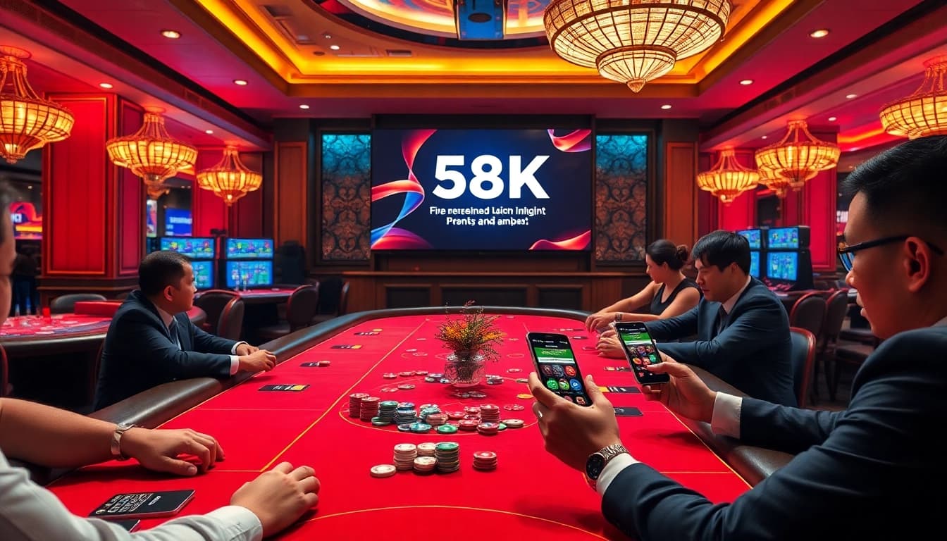 Engaging scene of players using the app - đăng ký nhận 58k at a vibrant casino.