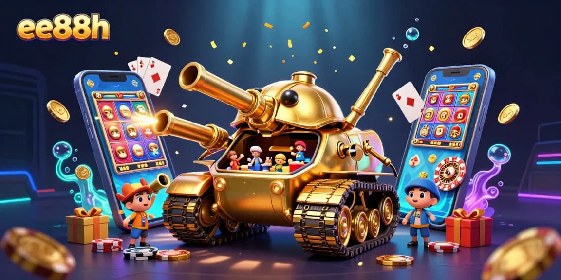 Experience the excitement of ee88h with a vibrant miniature casino adventure featuring a golden beetle tank.