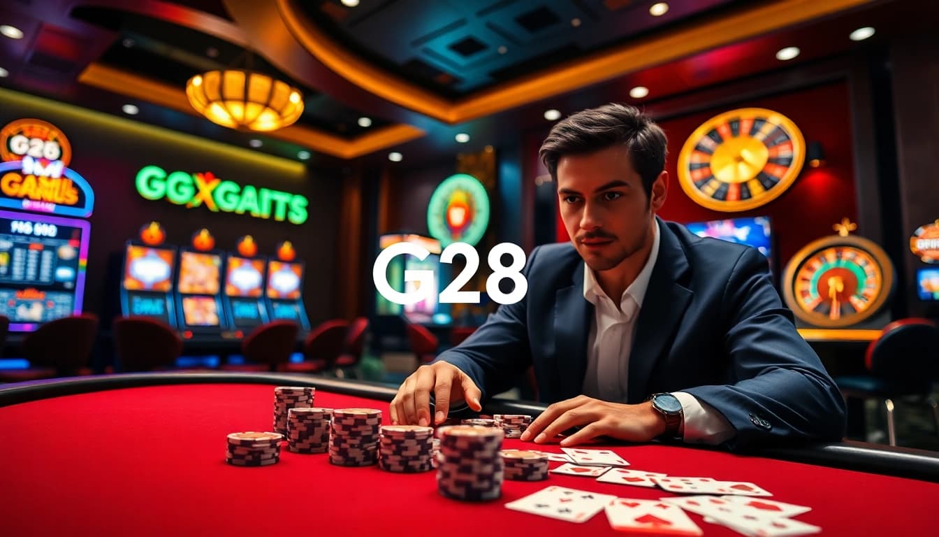 Experience high-stakes gaming at G28 casino with vibrant tables and thrilling action.