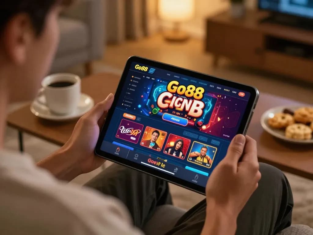 Engage in your favorite games and play Go88 seamlessly from home with a vibrant app interface.