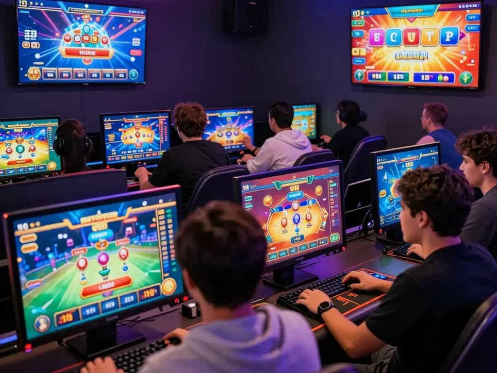 Excited players engaging in đăng ký xibet online casino games, showcasing vibrant graphics and intuitive design.