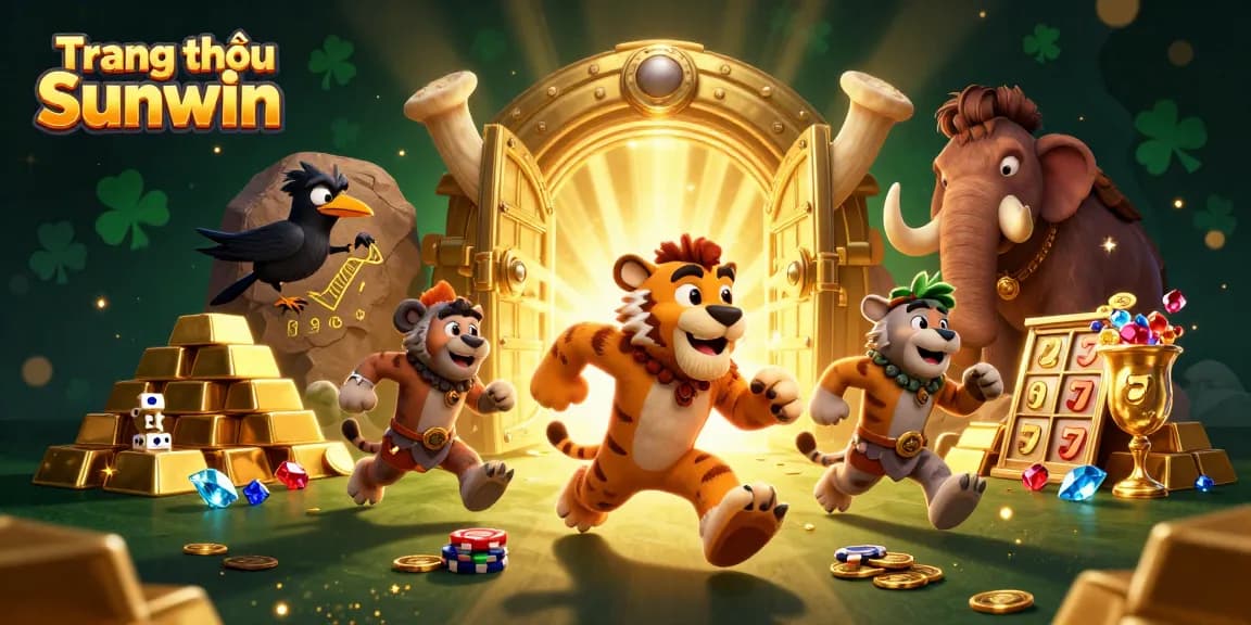 Experience the excitement of Trang chủ Sunwin's lively casino with treasures and vibrant gaming elements.