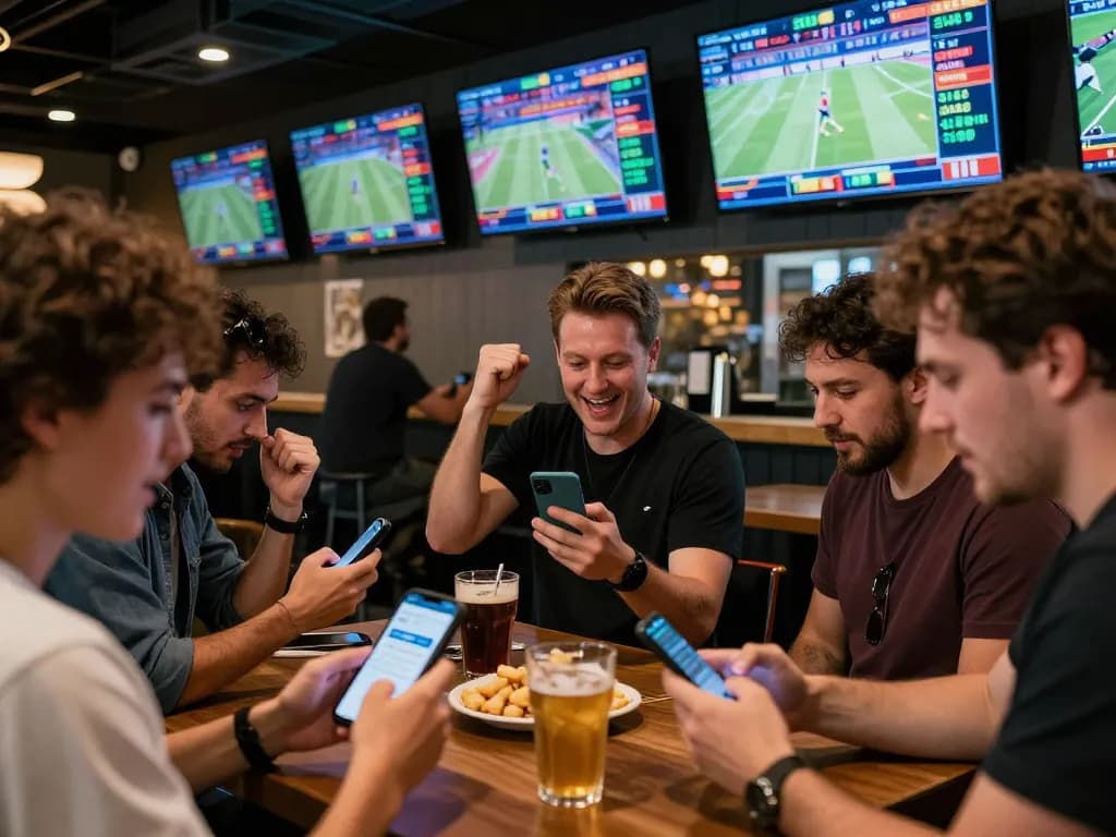 Fans engaging in live sports betting at nhà cái kkwin, showcasing excitement and strategy.