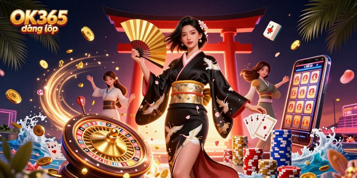 Engage with the excitement of OK365 đăng nhập featuring casino activities and elegant gaming elements.