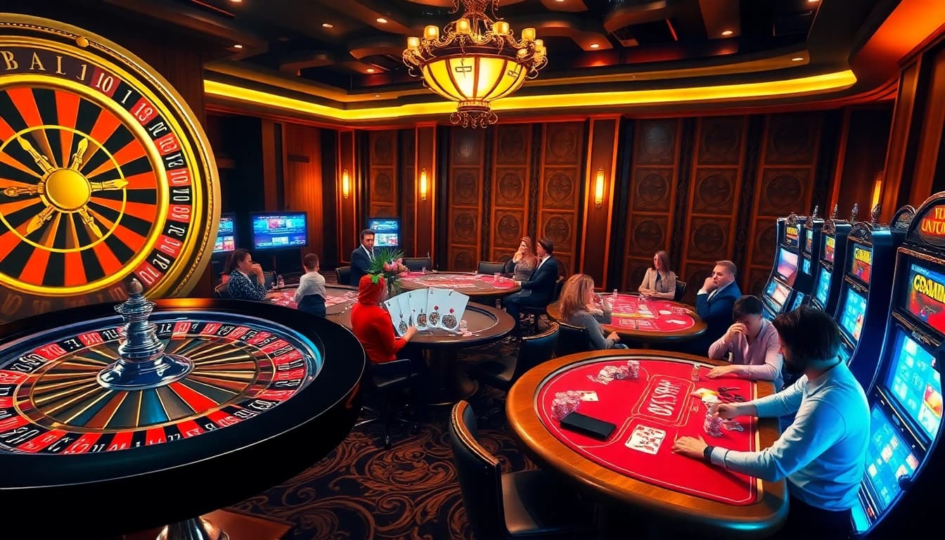 Experience exhilarating gameplay at https://luongsontv5.com/ with vibrant casino scenes packed with action and excitement.