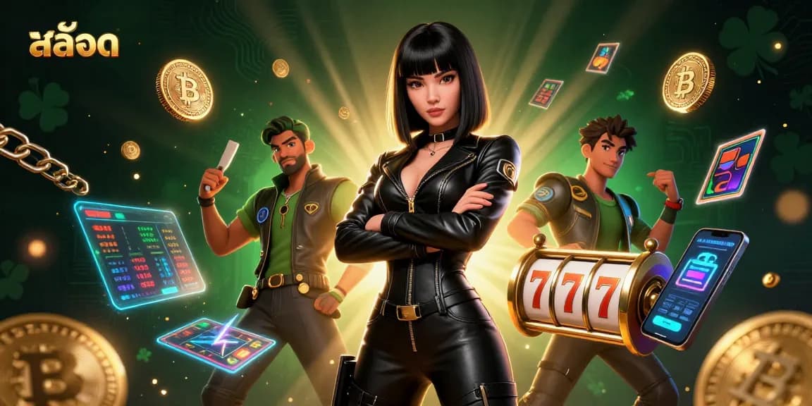 Engage with สล็อต excitement in a vibrant casino scene featuring soaring jackpots and crypto rewards.