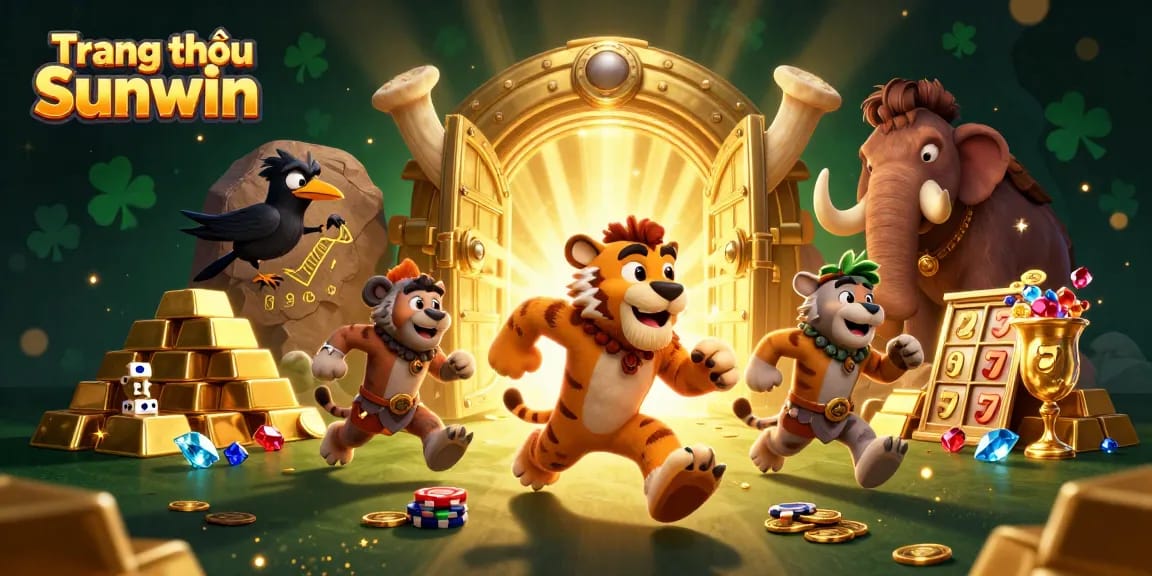 Experience the excitement of Trang chủ Sunwin's lively casino with treasures and vibrant gaming elements.