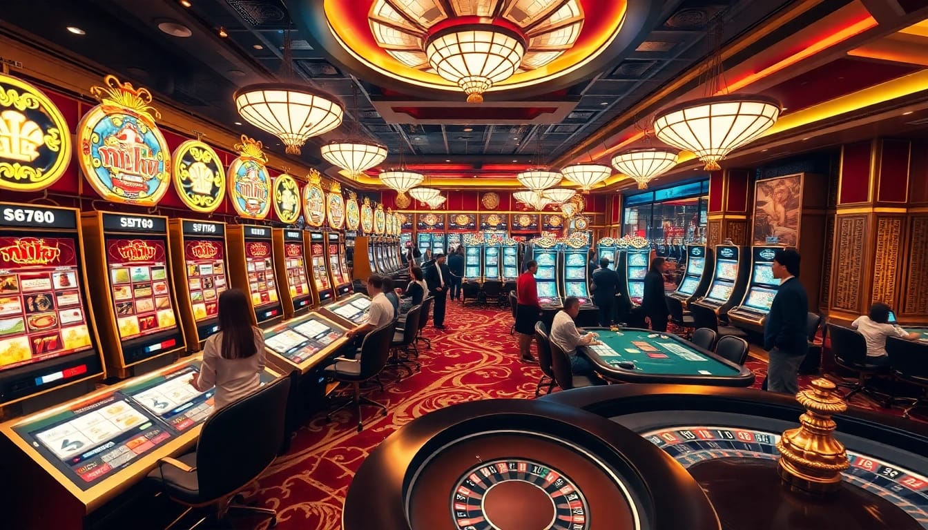 Experience the thrill of nổ hũ with dynamic slot machines and vibrant casino atmosphere.