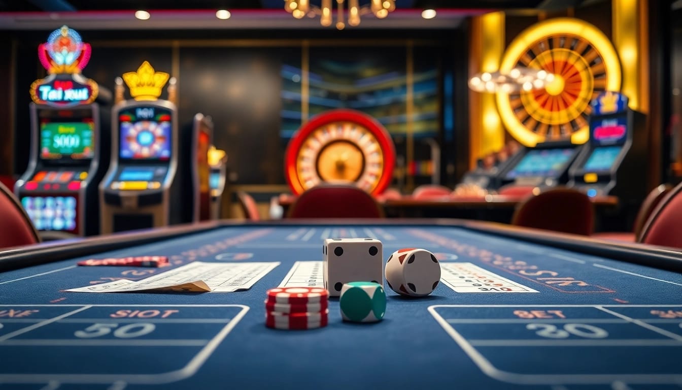 Engaging gamblers at Tài xỉu MD5 table with professional ambiance and strategic gameplay elements.