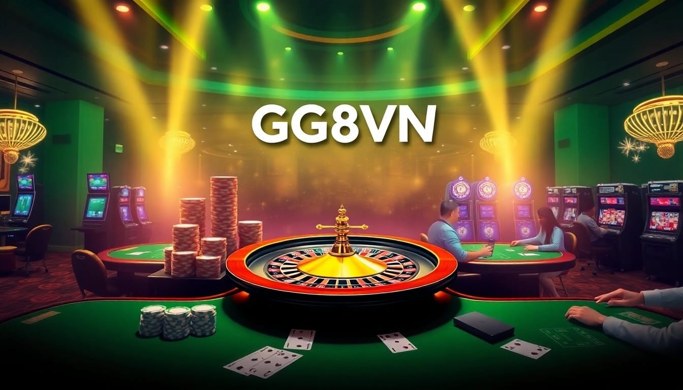 Engage with thrilling online gambling experiences at GG88VN Asia featuring vibrant casino visuals.