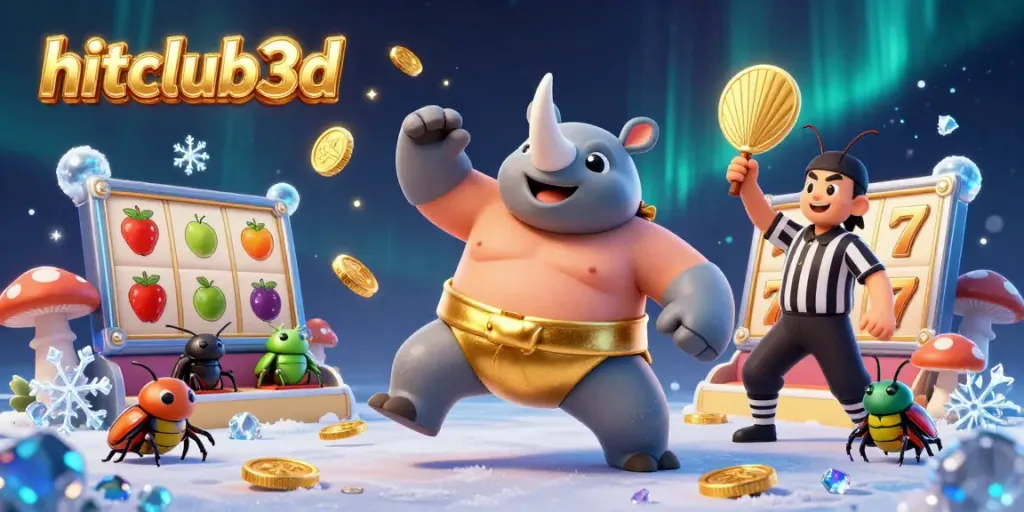 Engage in the thrilling action of hitclub3d featuring a dynamic beetle champion and exciting slot game elements.