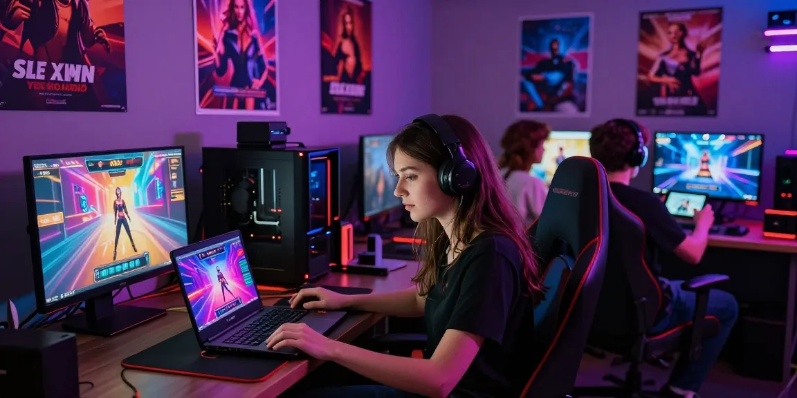 Engaging players enjoying various xxx games in a neon-lit gaming environment, showcasing immersive adult entertainment.