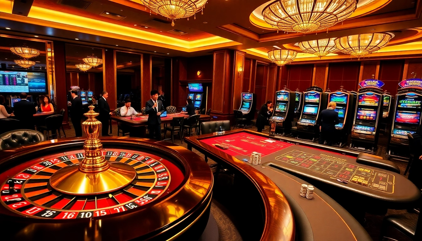 Engaging casino atmosphere illustrating excitement at https://tg88pro.com/ with roulette and poker players.