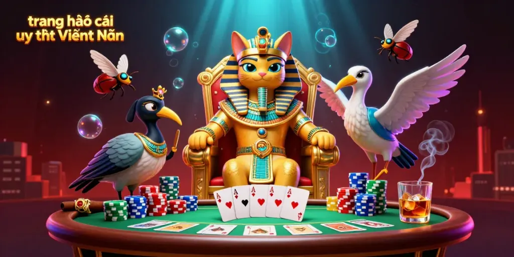 Capture the spirit of gambling with the vibrant, dynamic scene depicting the essence of trang nhà cái uy tín Việt Nam.