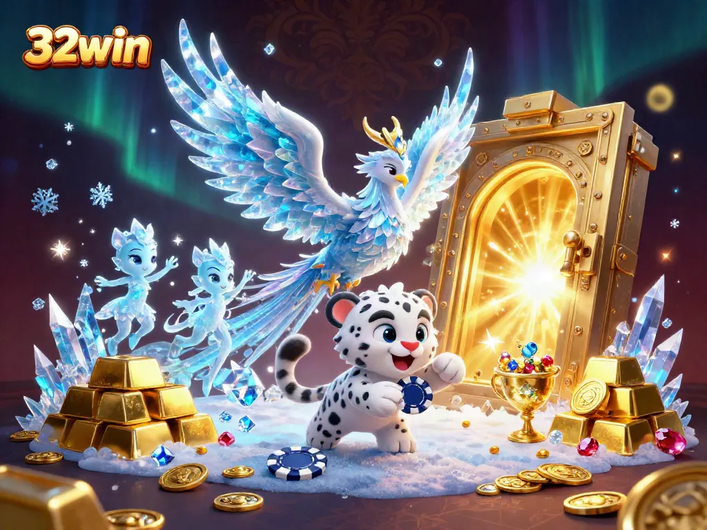 Experience immersive casino fun with 32win, featuring vibrant iconic characters and dynamic gaming elements.