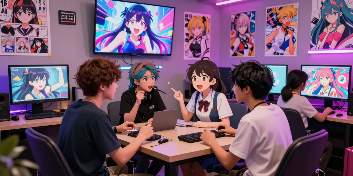 Engaging with ecchi chat AI characters in a vibrant virtual environment.