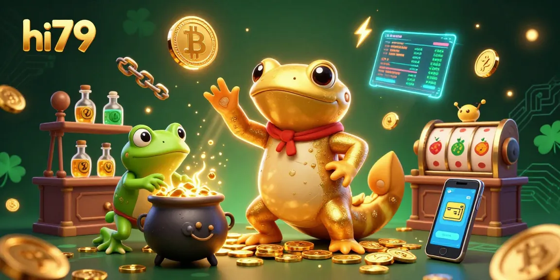 Experience winning strategies at hi79 with gold coins, cauldrons, and animated slot elements in a vibrant casino.